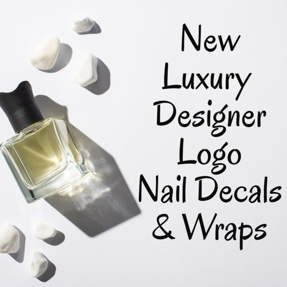 Luxury Designer Logo Nail Decal Stickers